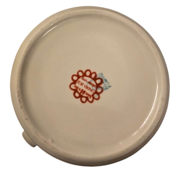 Mid Century Modern Ceramic Teapot Floral Design Figgjo Flint Blue Flowers - Picture 7 of 16